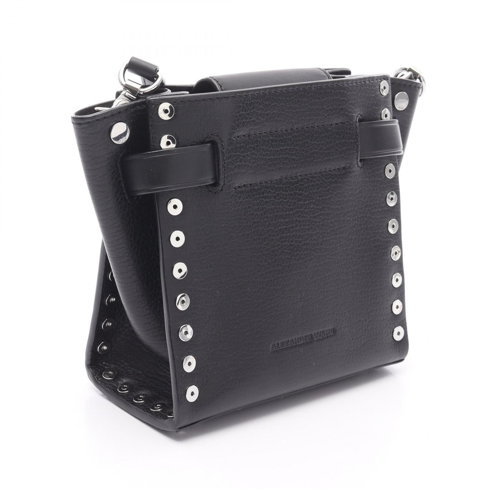 alexander wang 黒レザー バッグ スタッズ付き ALEXANDER WANG スタッズバッグ黒