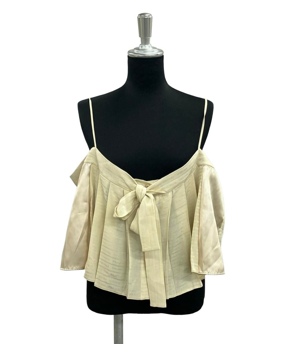 プラダ チューブトップ クレープデシンジャガードトップ レディース SIZE 40 S PRADA