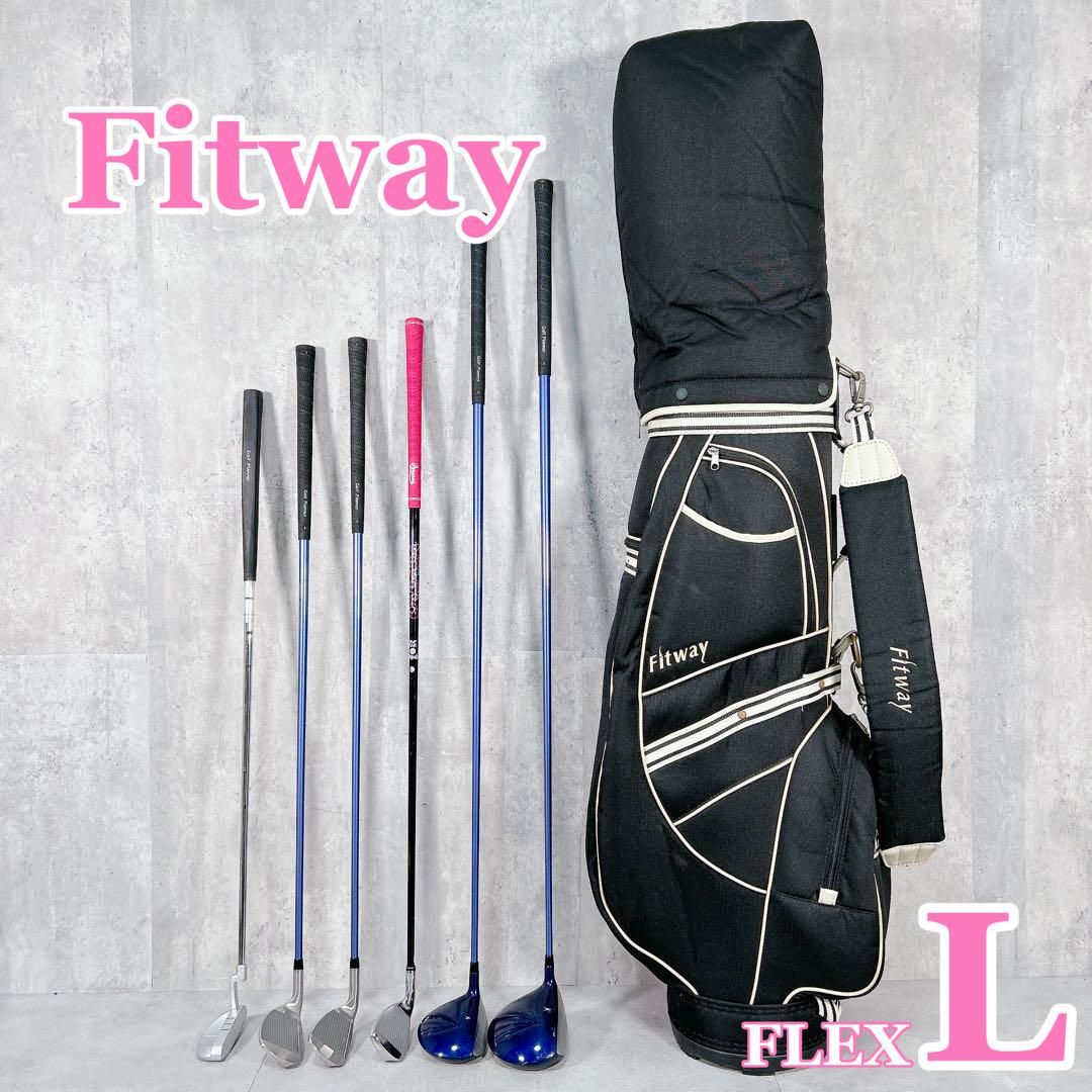 X621 Fitway 他 レディース ゴルフ クラブ ハーフセット 7点 黒
