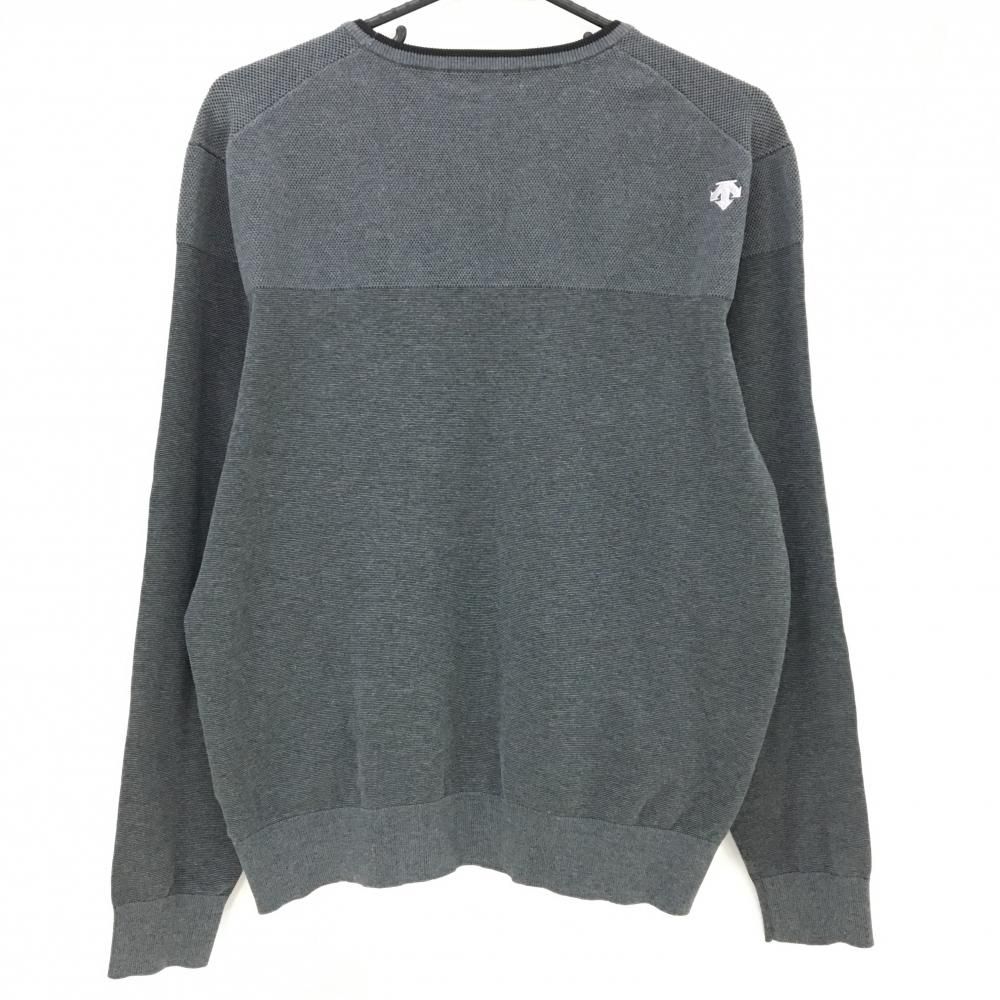 SRIXON スリクソン by DESCENTE ウール混 ニットセーター 総柄 グレー