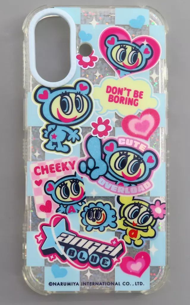 エンジェルブルー ステッカーケース iPhone16pro ポーチ iPhoneSE/XR