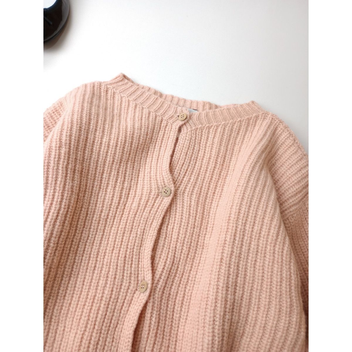 BASERANGE ベースレンジ Mea Cardigan ニット カーディガン 羽織 ピンク XS-S (85S+7527) 23F