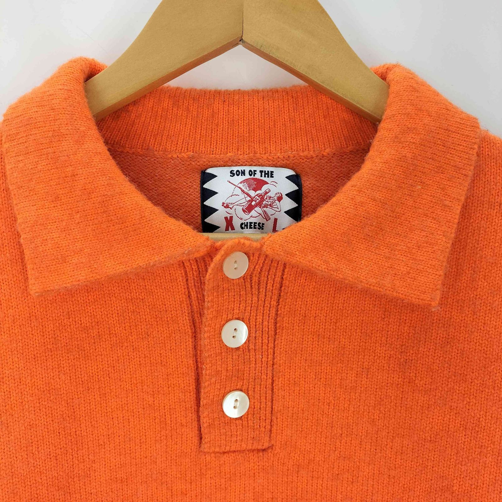 サノバチーズ SON OF THE CHEESE NEON POLO KNIT メンズ JPN：XL 