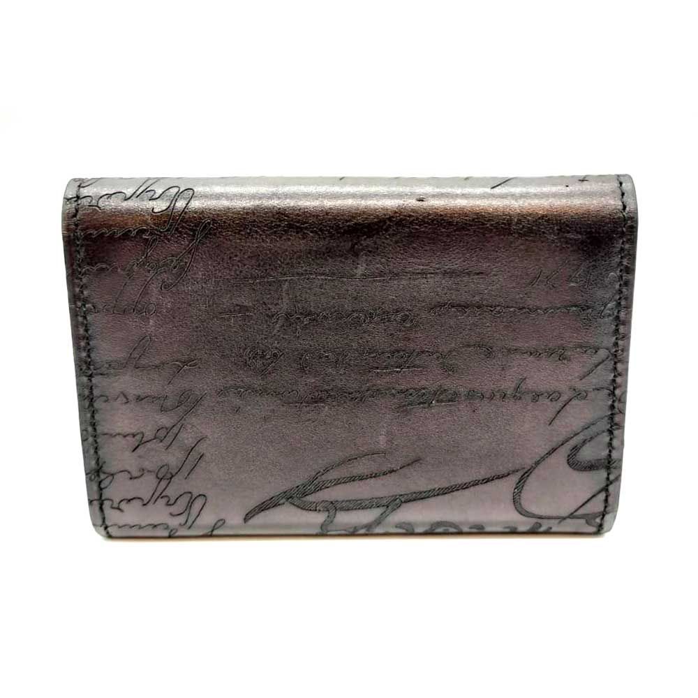 中古】ベルルッティ カリグラフィ レザー カードケース ブラック