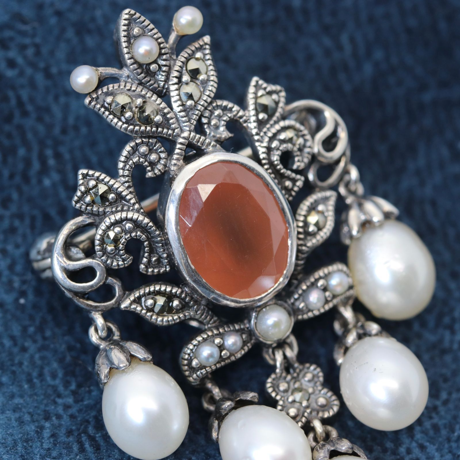 ロクザン レッドストーン シードパール ネックレストップ/24-2796S  