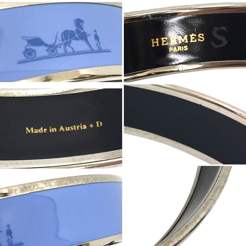 HERMES エルメス エマイユGM ファン カレーシュ バングル aq6582