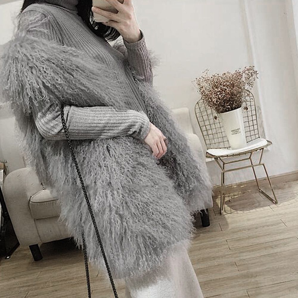 シープファーベスト LA TENDA ファーベスト ミックスシープファーZIP