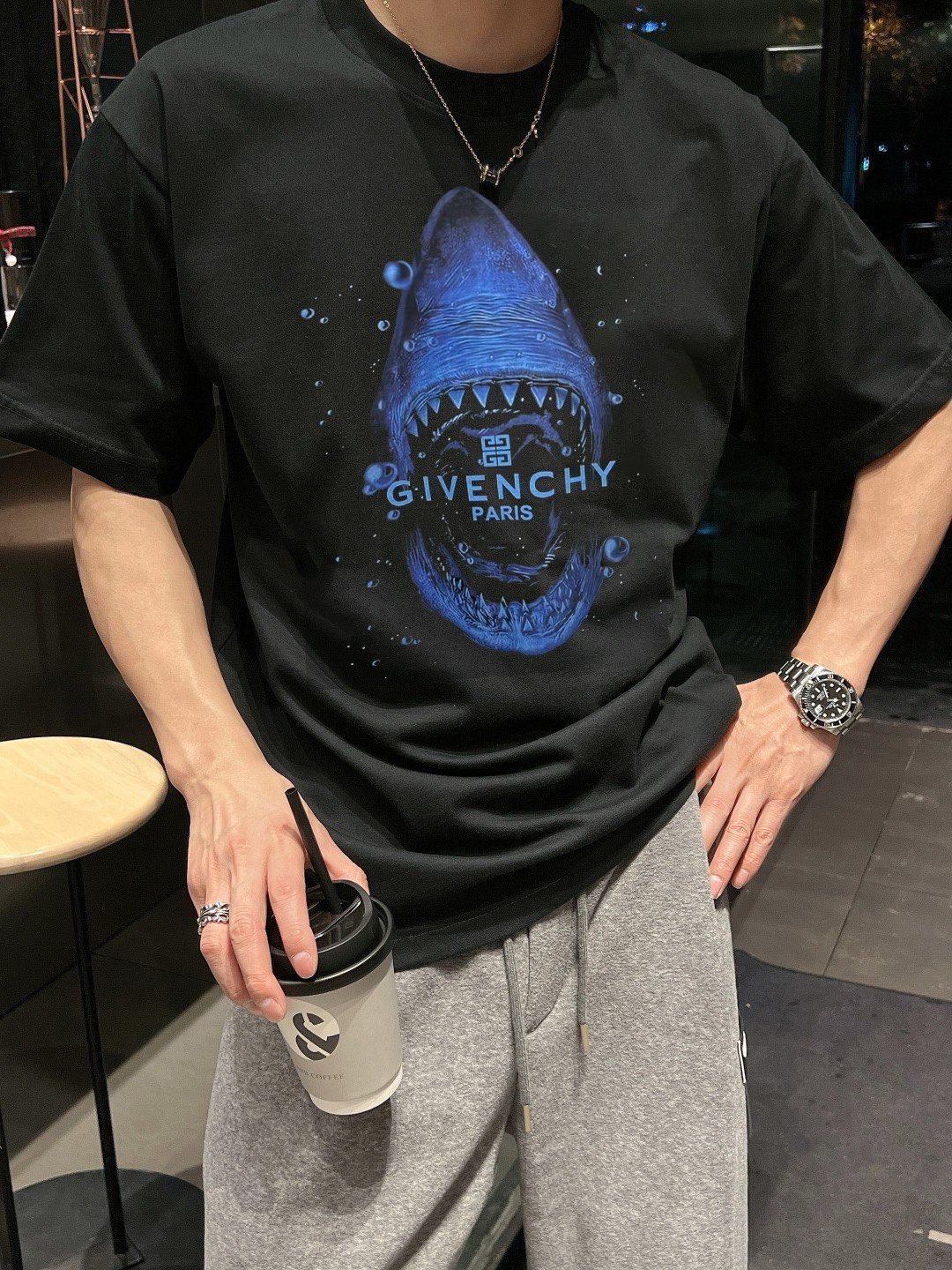 ジバンシーGivenchy サメロゴ 半袖Tシャツya68