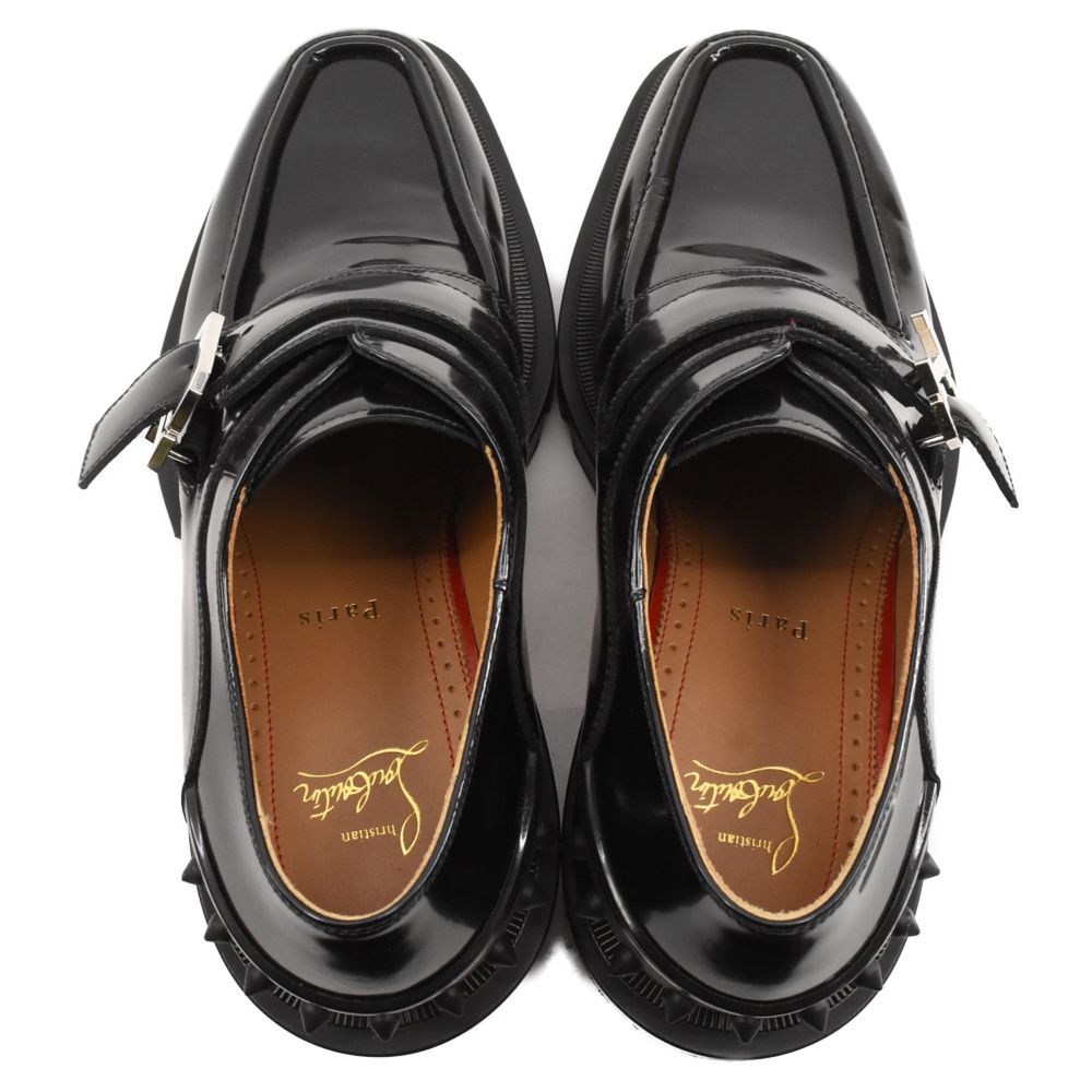 CHRISTIAN LOUBOUTIN (クリスチャンルブタン) Our Georges Leather Oxfords アワー ジョージ レザー  オックスフォード スタッズ ローファー ドレスシューズ ブラック - メルカリ