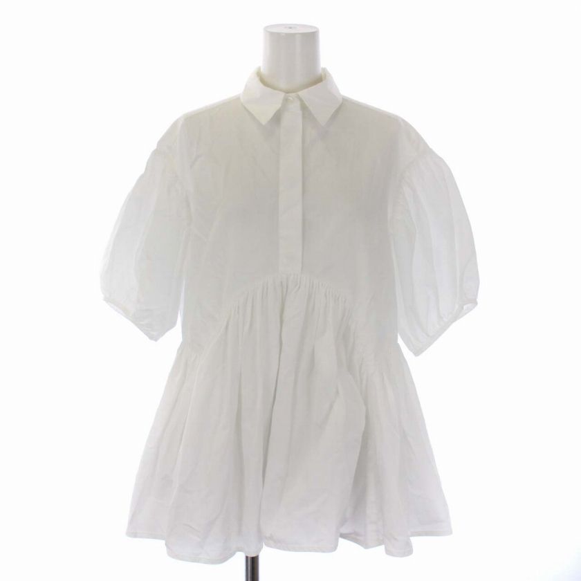 セシリー バンセン CECILIE BAHNSEN シャツ ブラウス 半袖 裾フレア