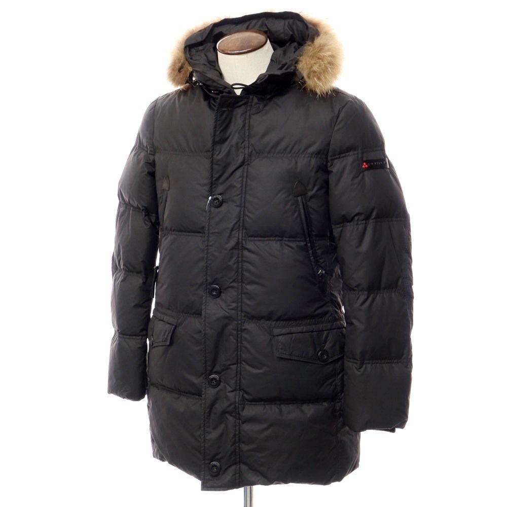 中古】ピューテリー PEUTEREY ナイロン ファー ダウンコート ブラック 