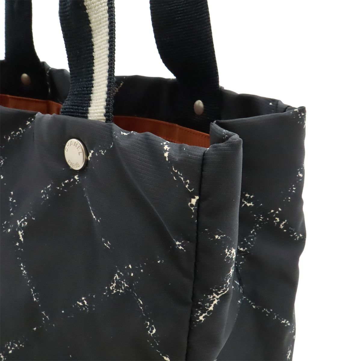 CHANEL シャネル 旧トラベルライン トートMM トートバッグ ショルダーバッグ 肩掛け ナイロン 黒 ブラック 赤 レッド DECORATOM_COM_BR