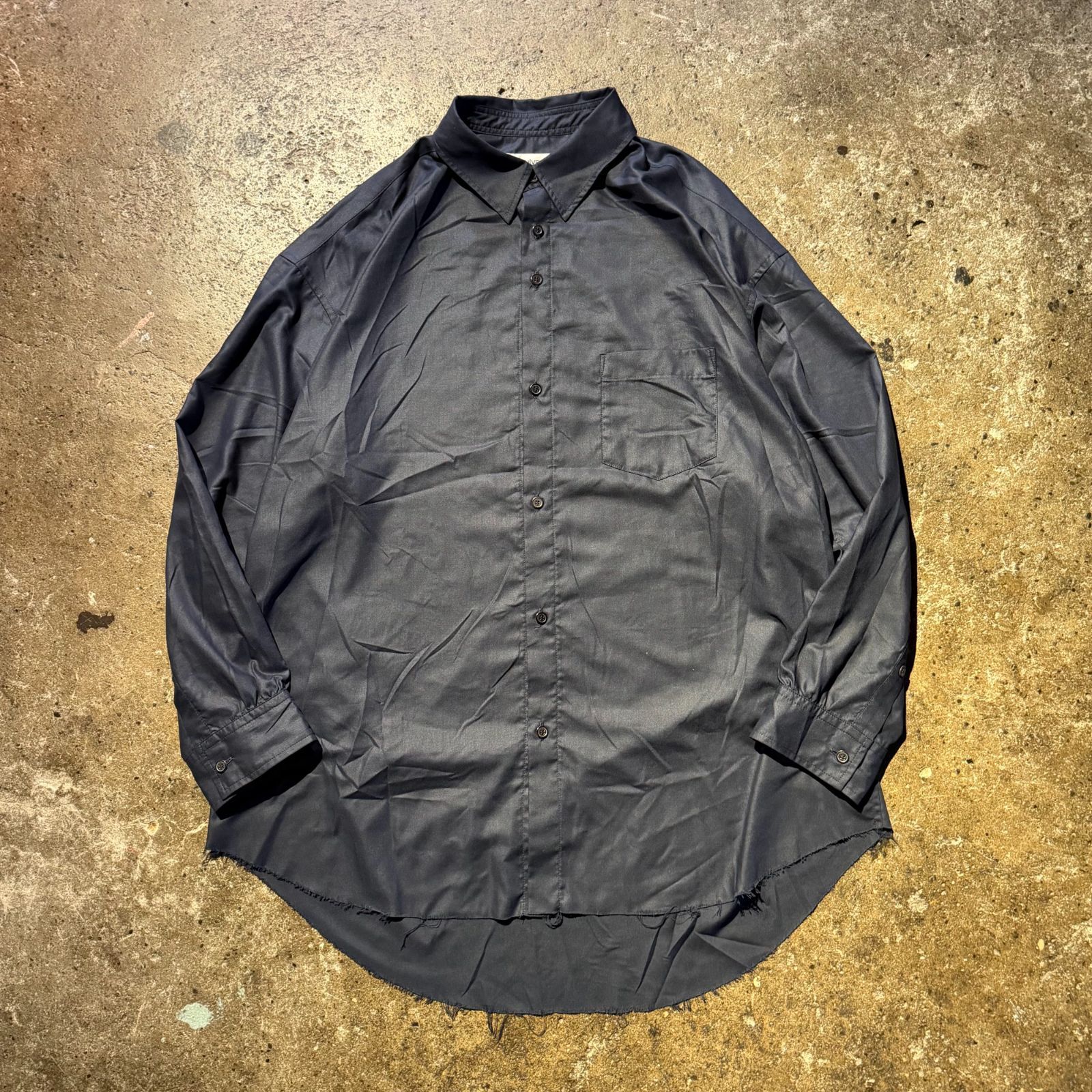 sulvam x THE TOKYO 別注 RAYON L|S SHIRT ネイビー L サルバム ザ トウキョウ レーヨンロングスリーブシャツ MT-B09-011