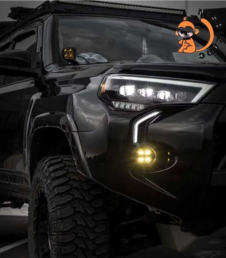 汎用イエローフォグランプ 豊田 4Runner Tacoma Tundra RAV4対応 外装カスタム ABS製 ブラックCW05LYXおしゃれ必見