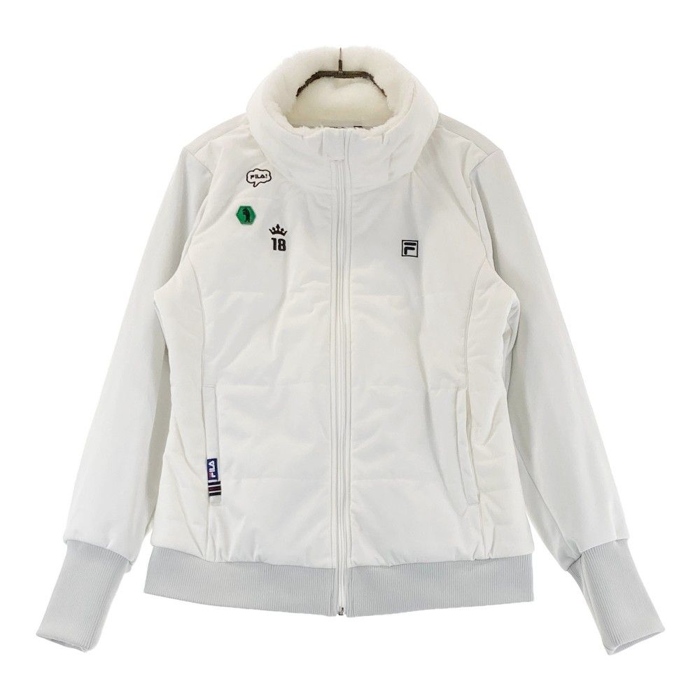 サイズ：L FILA GOLF フィラゴルフ  ネックファー 裏起毛 ジップジャケット  ホワイト系 [240101356692] ゴルフウェア レディース ストスト