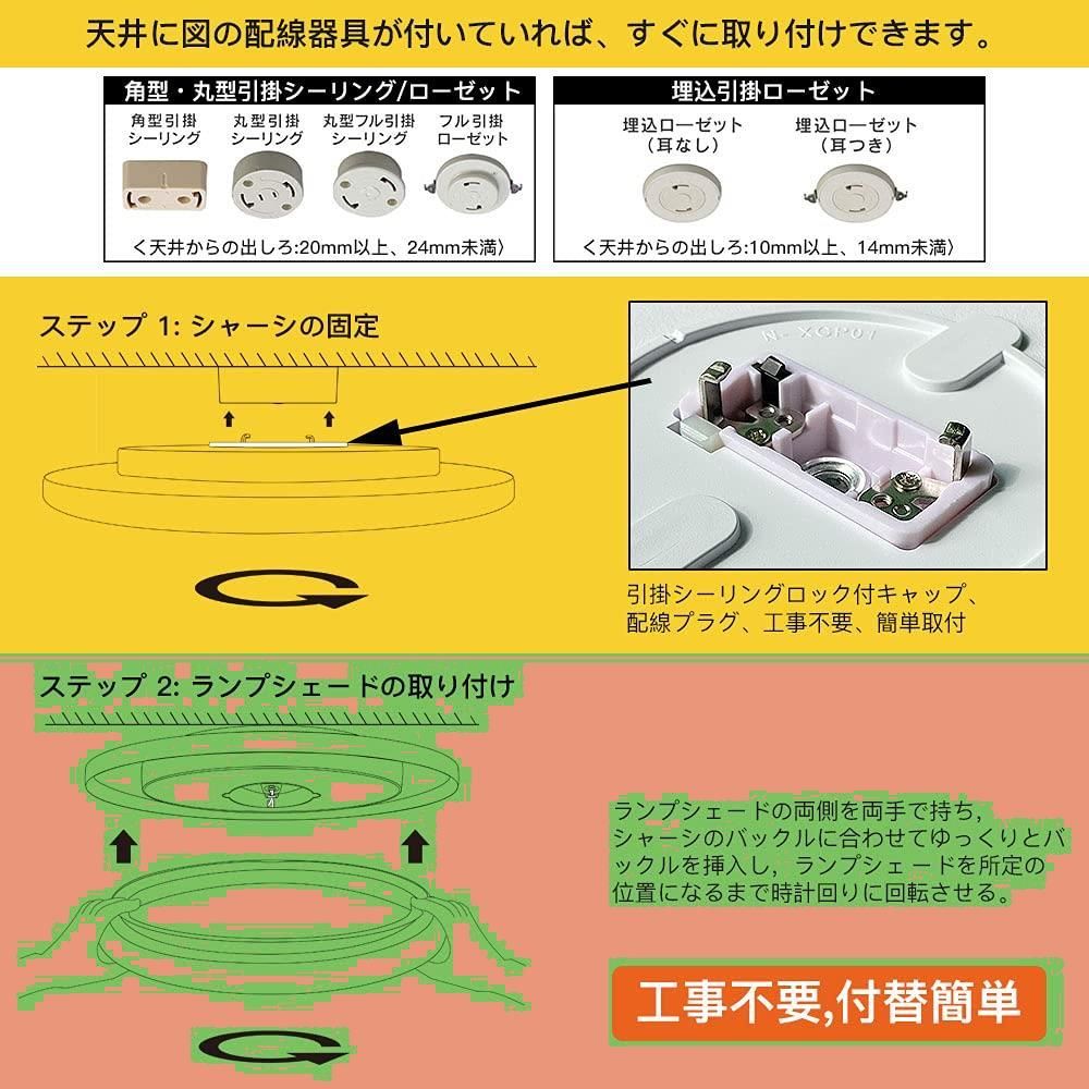 未使用品】OFFDARKS LEDシーリングライト 6畳~８畳 リモコン付き