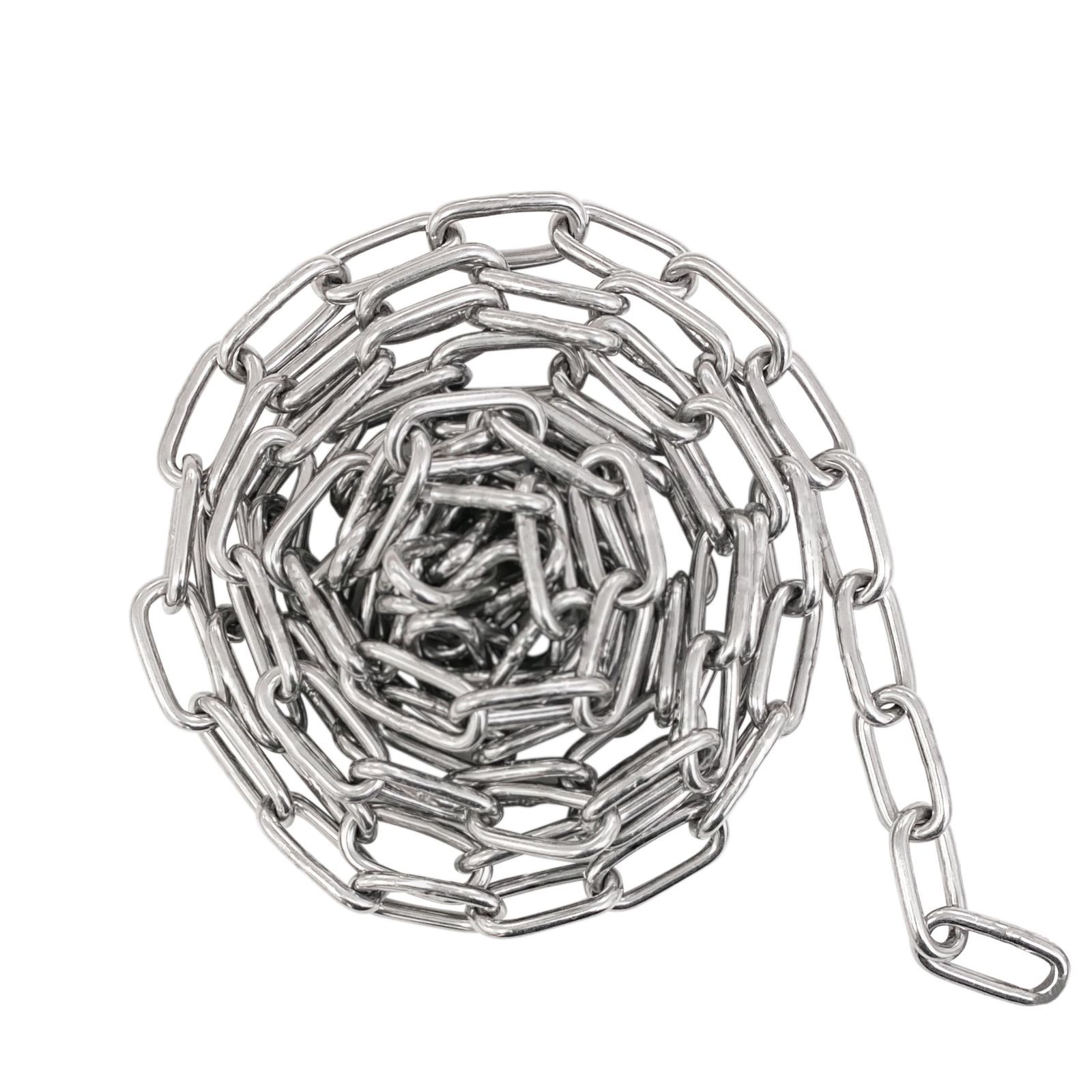 Size:10m HFS(R) 304ステンレス リンクチェーン ネックレス ロックチェーン 鎖 雑用チェーン 多機能 生活雑貨 固定 10mx5mm