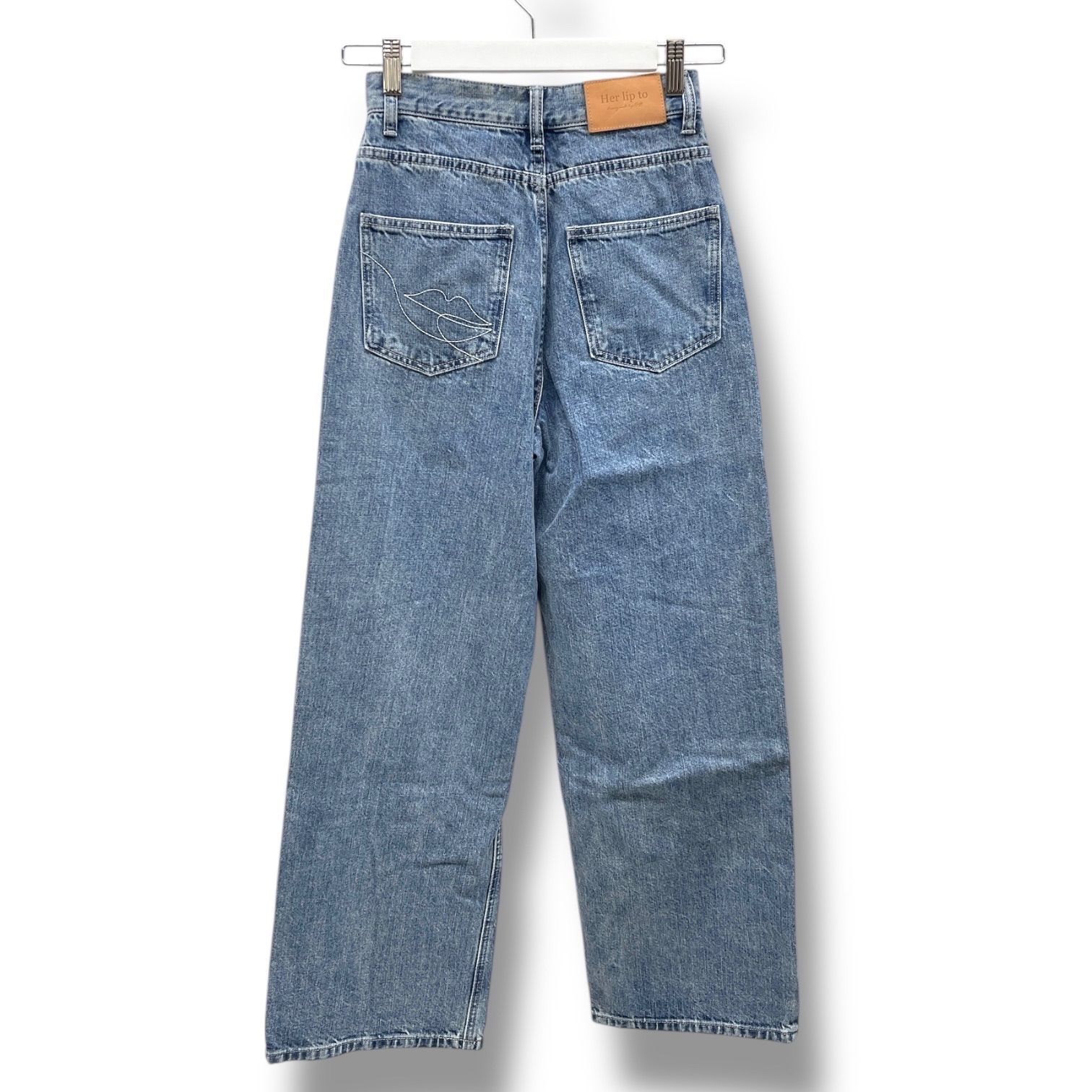 Her lip to ハーリップトゥ Milano Wide Straight Jeans ミラノワイドストレートジーンズ デニムパンツ ジーンズ 1241303048 青 ブルー 24サイズ レディース 通年 ゴーゴー古着マルイ北千住店 19 No.997