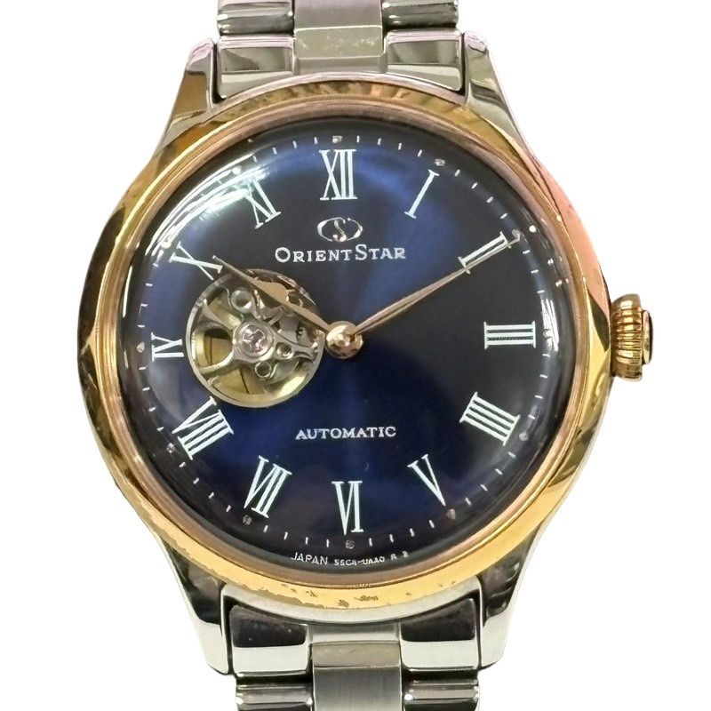 ORIENT オリエント オリエントスター クラシック セミスケルトン 500本 RK-ND0008L 55C4-UAB0 腕時計レディース 自動巻き ネイビー文字盤 動作品 22510K644