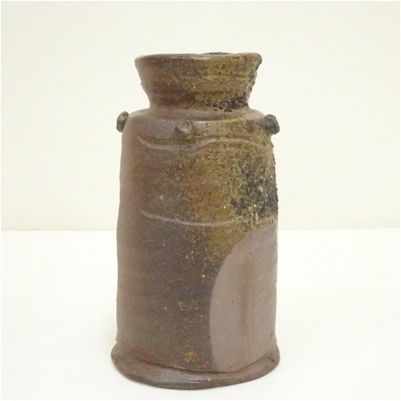 インテリア小物 備前焼 高原昌治造 擂座花入（共箱） 花入れ 茶道