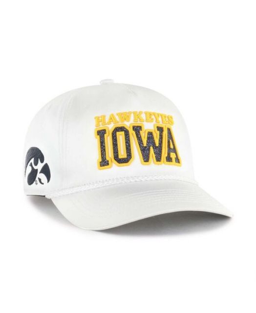送料無料 47ブランド レディース 帽子 アクセサリー Women s White Iowa Hawkeyes Outspoken Hitch Adjustable Hat White