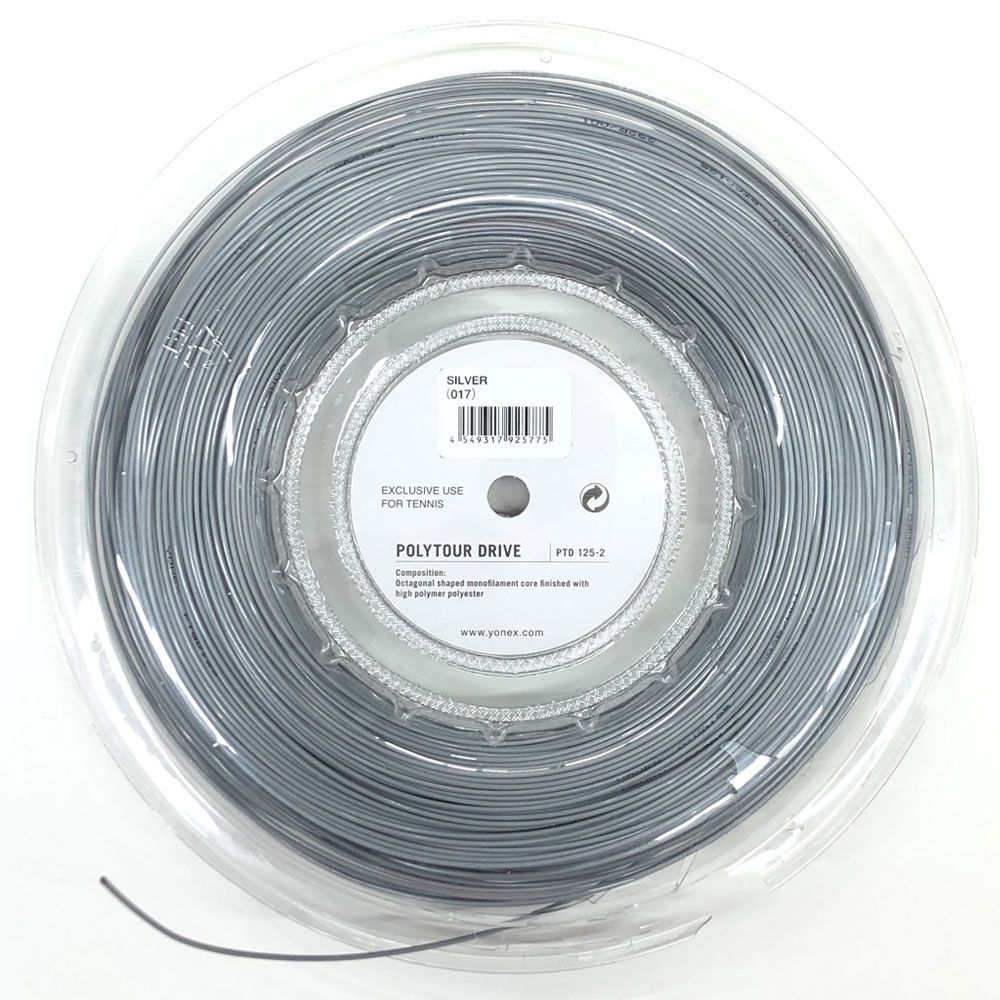 訳アリ ♥ 未発売モデル ヨネックス YONEX ポリツアー ドライブ 1.25mm 200Mロール シルバー 硬式テニスポリエステルガット PTD125-2 並行輸入品
