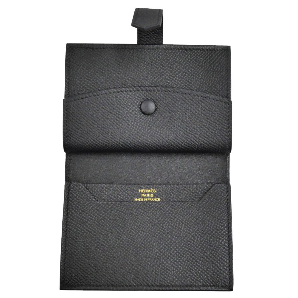 HERMES エルメス ベアンミニ ノワール 黒 W刻印 エプソン ゴールド金具