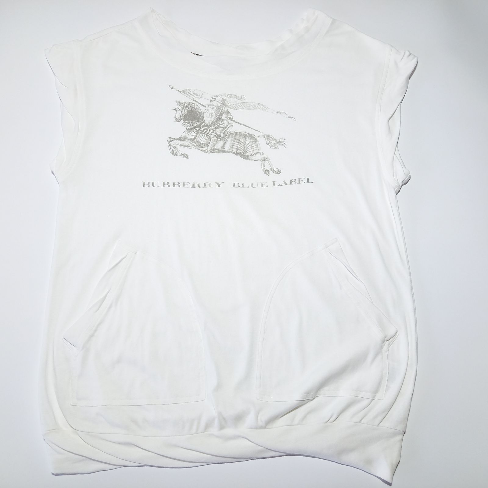 バーバリー ブルーレーベル ビッグロゴ ノースリーブ Tシャツ 