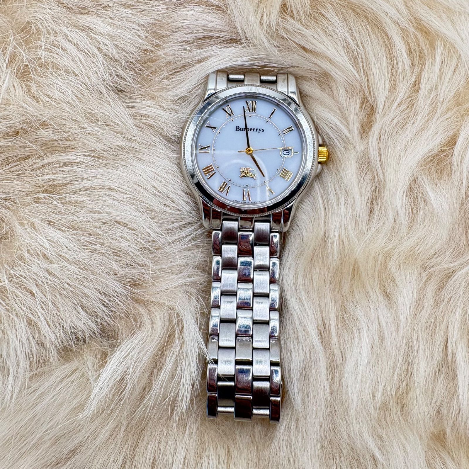 希少】BURBERRY バーバリー 腕時計 デイデイト メンズ レディース