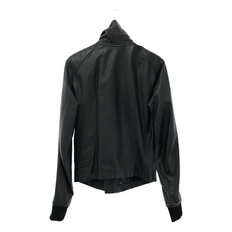 Rick Owens リックオウエンス ハイネック シングルライダース レザー Rick Rick Owens リックオウエンス ハイネック シングルライダース