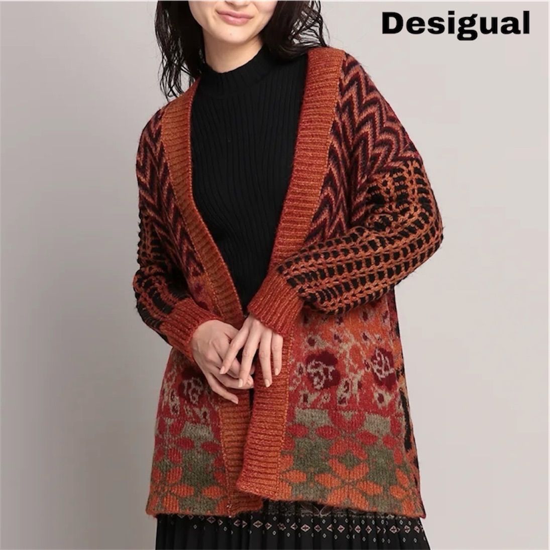 Desigual】デシグアル Arezzo（アレッツォ）ロングカーディガン サイズ 
