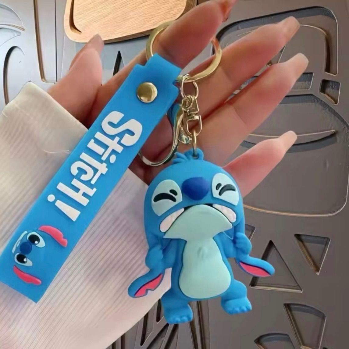 ディズニー リロ&スティッチ ブルーおすわりver キーホルダー ストラップ ディズニー リロ&スティッチ ブルーおすわりver キーホルダー