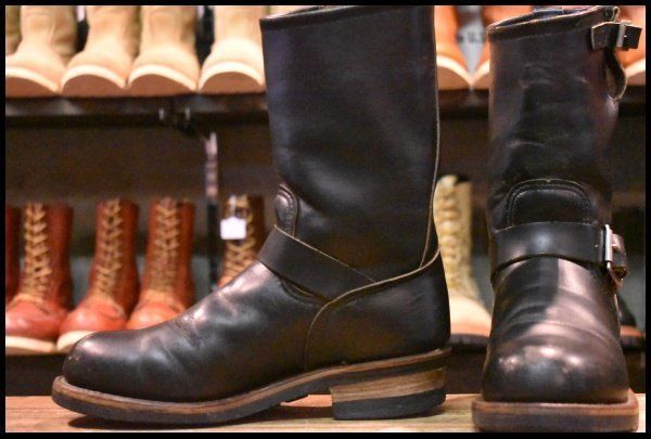 6.5D 良品 PT91プリント 96年】レッドウィング 2268 エンジニア ブラッククローム スチールトゥ プルオン ブーツ redwing  HOPESMORE【EI230】 - メルカリ