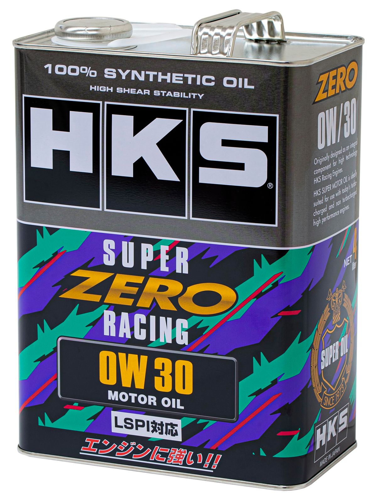 52001-AK158 4L 0W-30 SYNTHETICエンジンオイル LSPI対応 RACING ZERO SUPER HKS