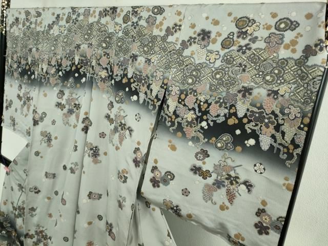 平和屋本店■極上　中国三大刺繍　スワトウ刺繍　汕頭刺繍　訪問着　作家物　古代辻が花　仮絵羽　逸品　未使用　DZAA9926kh5 平和屋本店□極上 中国三大刺繍 スワトウ刺繍 汕頭刺繍 訪問着 作家物