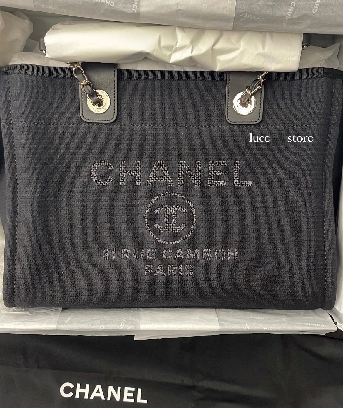 CHANEL シャネル ドーヴィル ショッピングバッグ ハンドバッグ ...