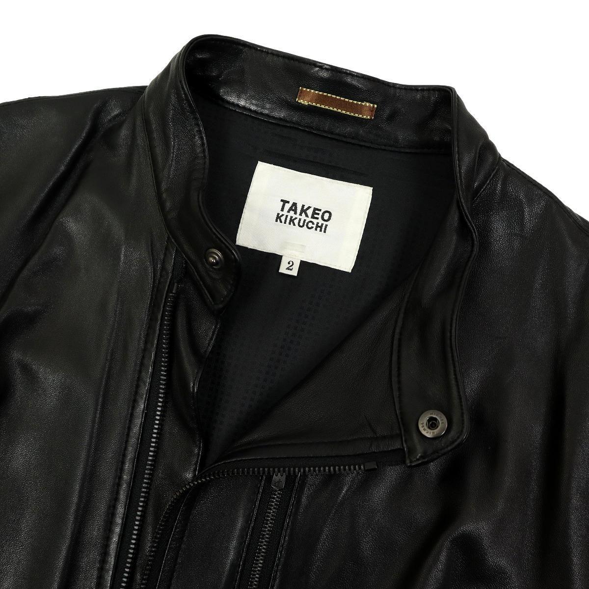 B2015】【美品】TAKEO KIKUCHI タケオキクチ レザージャケット