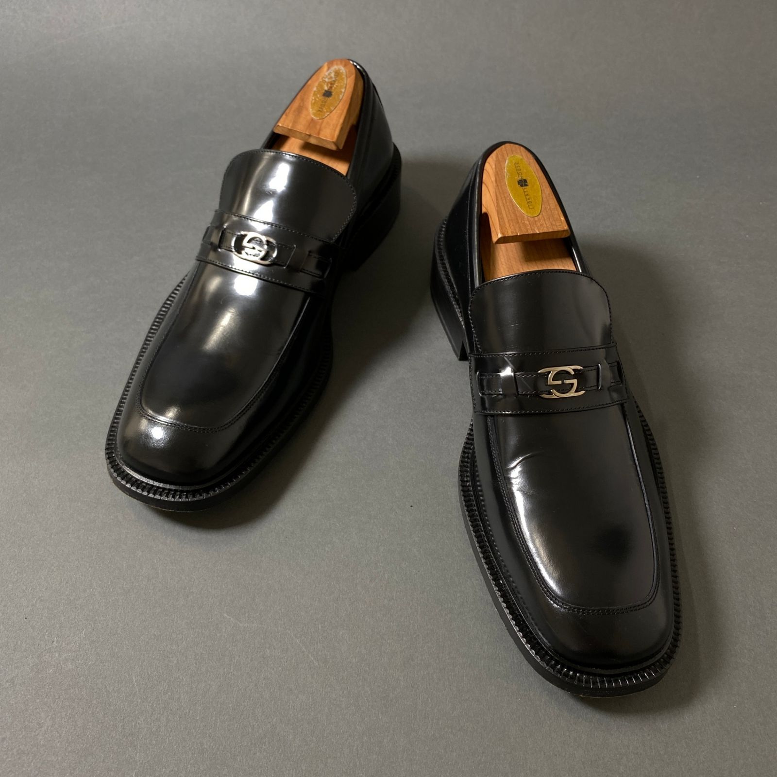 グッチビジネスシューズ　インターロッキング 2f26 《美品》 GUCCI グッチ インターロッキングG ビット