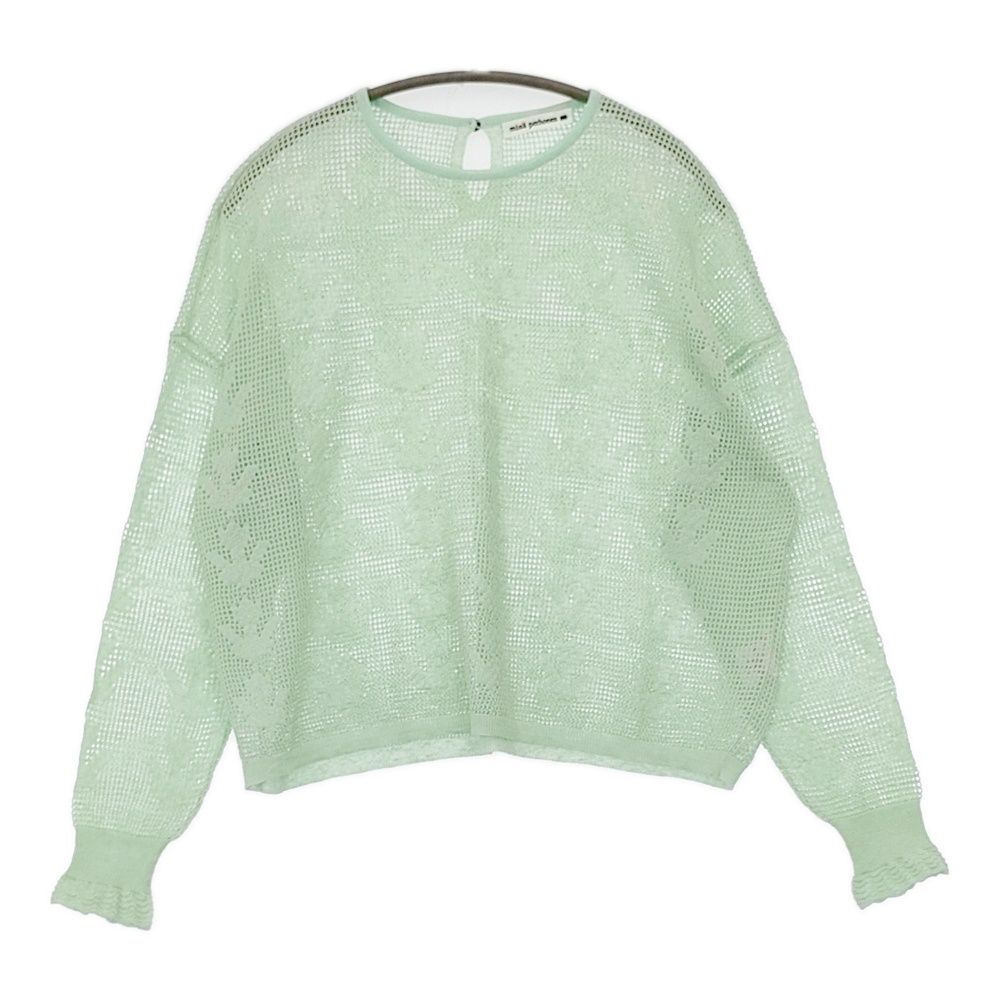 mina perhonen tulip 定価57200円 acs8901 mint サイズ40 クルーネック ニット 24SS ライトグリーン ミナペルホネン 5-0614M 265237 mina perhonen tulip 定価57200円 acs8901 mint サイズ40 クルー