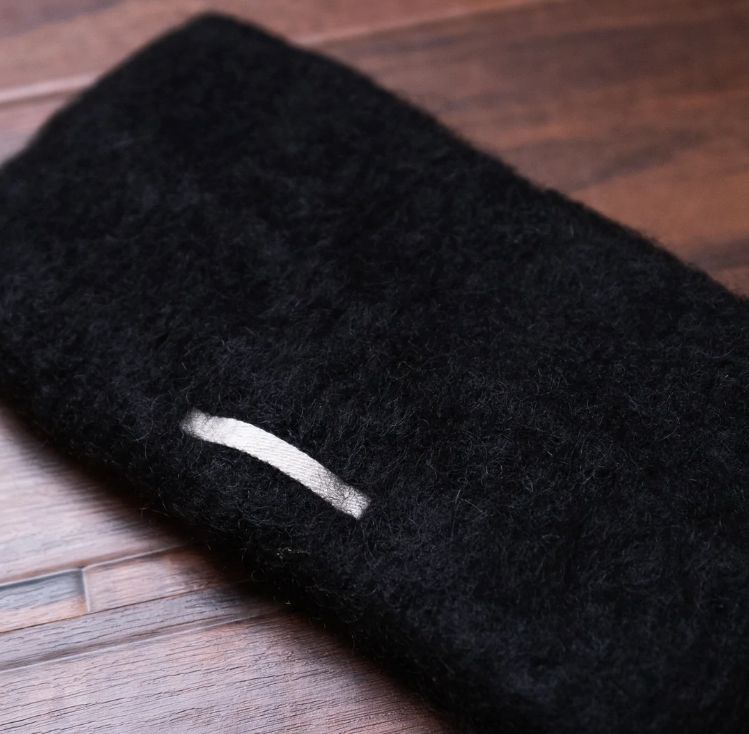 キネマ　kinema mohair hair band Black 新品 kinema キネマknit ヘアバンド ブラック kinema アラン柄 ヘアバンド