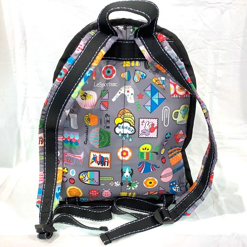 レスポートサック（LeSportsac） ナイロン リュック  グレー系 【中古】KB-8558