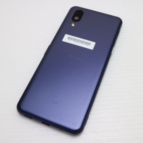 美品 小売 SHG09 BASIO active ネイビー AU スマホ KYOCERA 即日発送