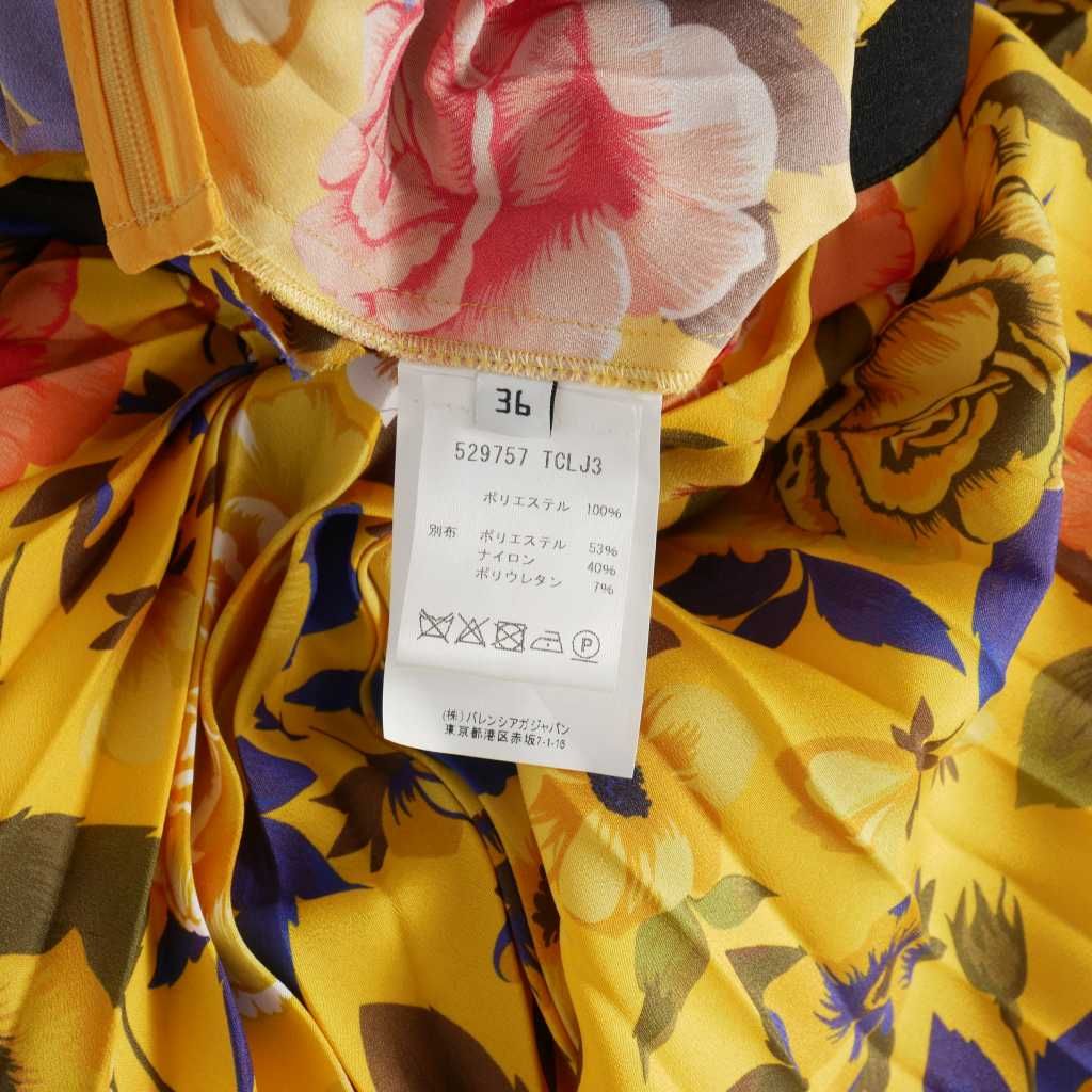 BALENCIAGA 花柄プリーツスカート BALENCIAGA バレンシアガ 2017SS 花柄 プリーツスカート 36