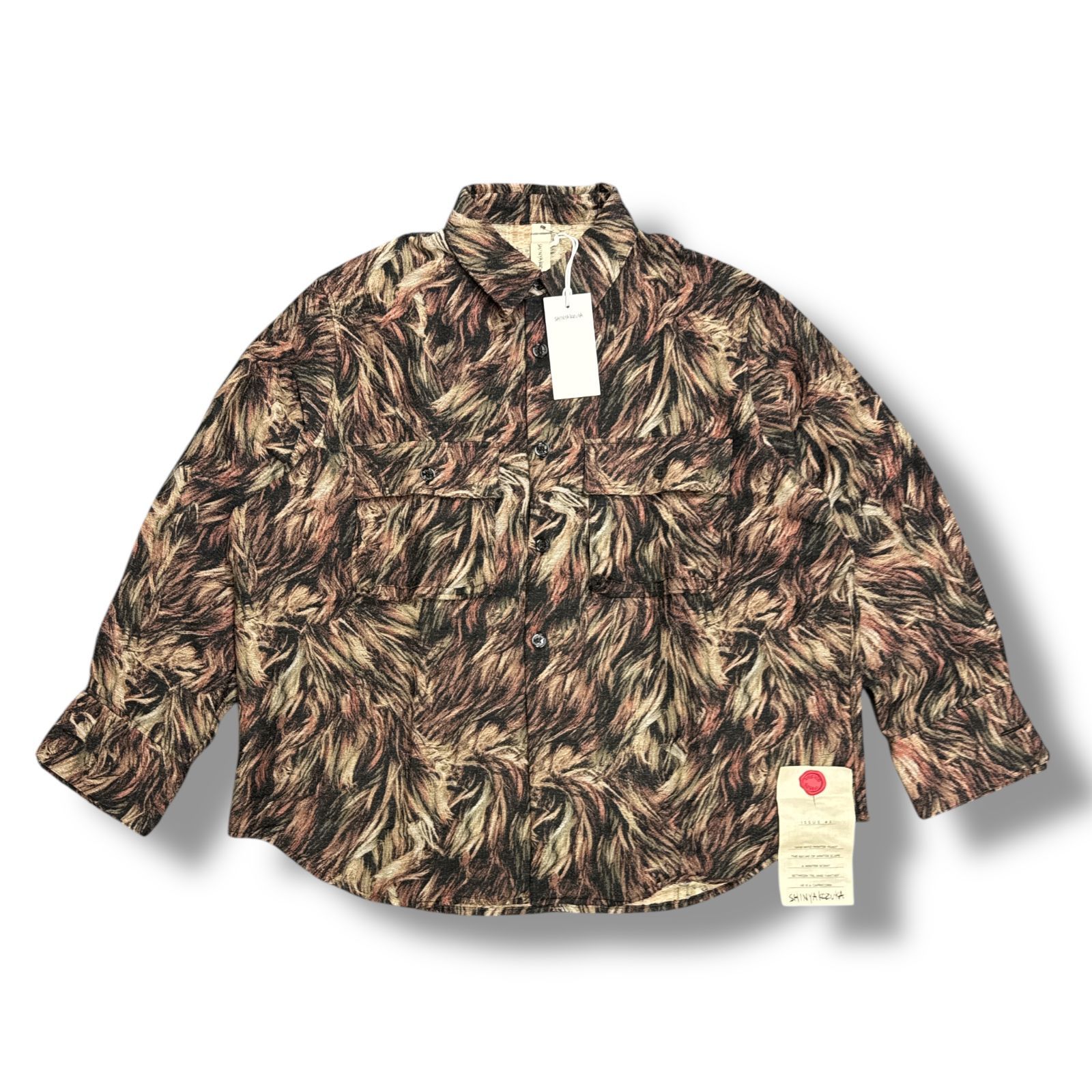 J5166 新品 ラルディーニ シアサッカー シャツジャケット ブルー系 M