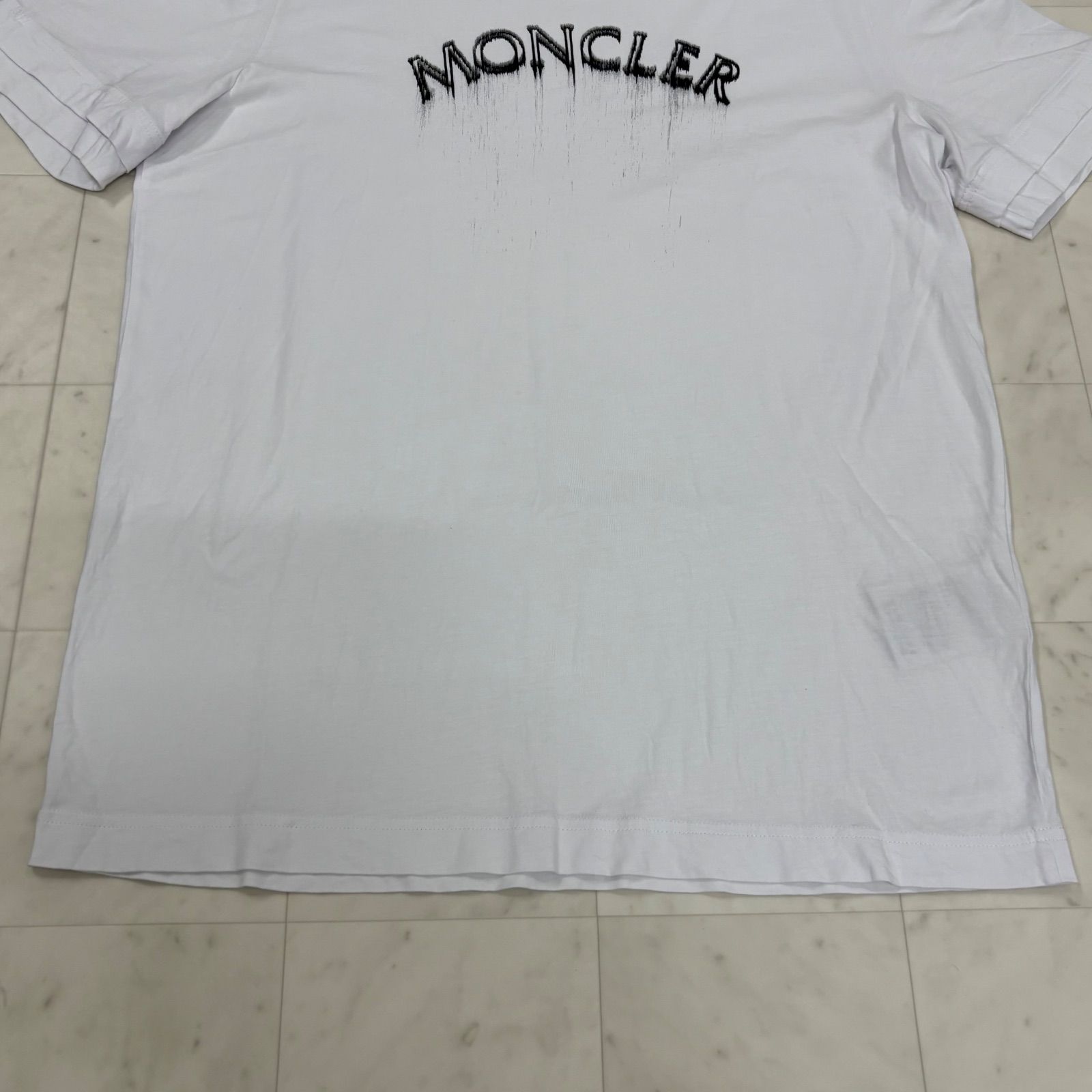 ◎MONCLER モンクレール Tシャツ トップス Sサイズ ホワイト ロゴ 