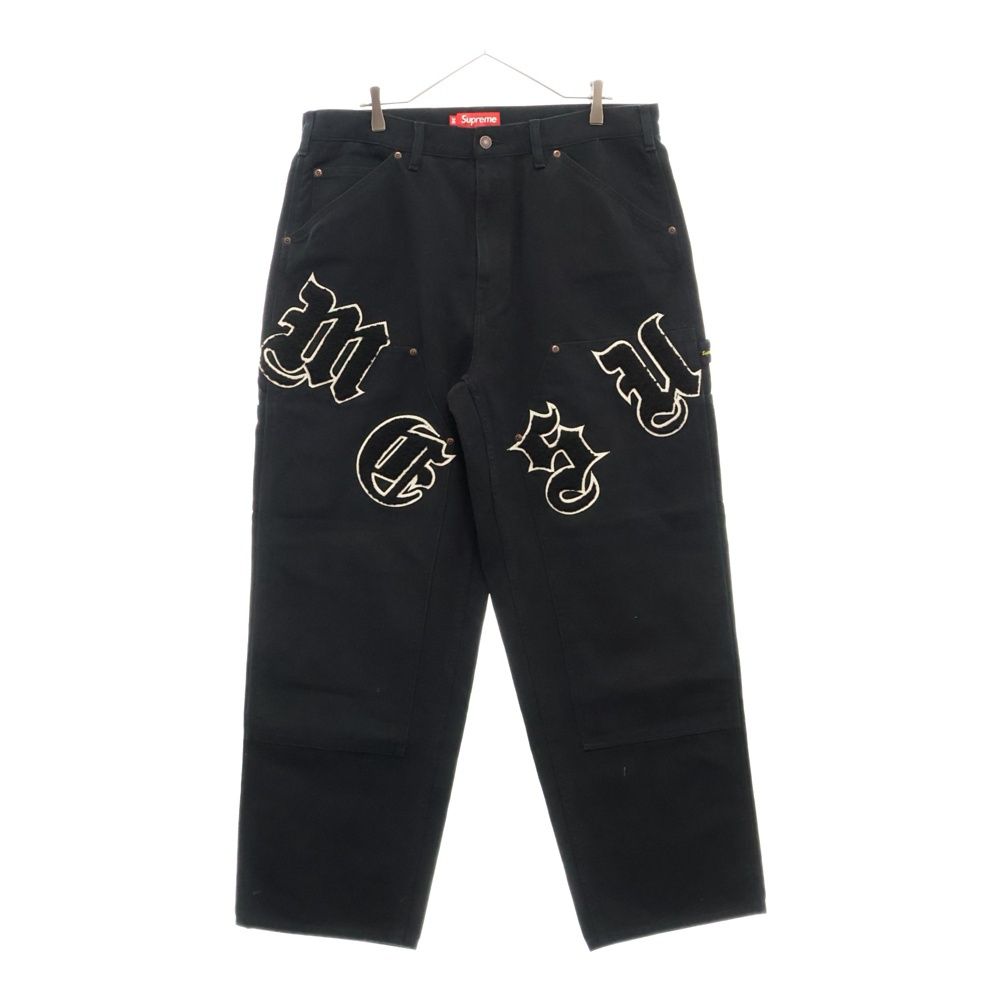 SUPREME シュプリーム 25SS Old English Canvas Double Knee Painter Pant イングリッシュ キャンバス ダブルニー ペインターパンツ ブラック