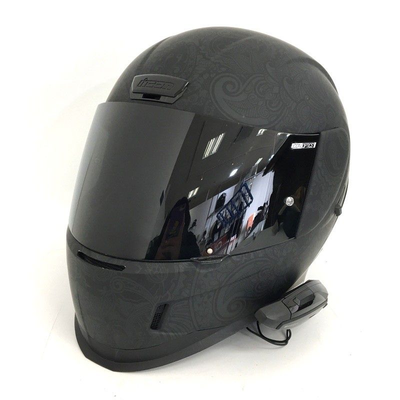 ICON AIRFORM DOT フルフェイス ヘルメット B+COM ONE付 除菌消臭済 ブラック Sサイズ アイコン オートバイ ツーリング ライディング バイカー バイク用品 TA1717