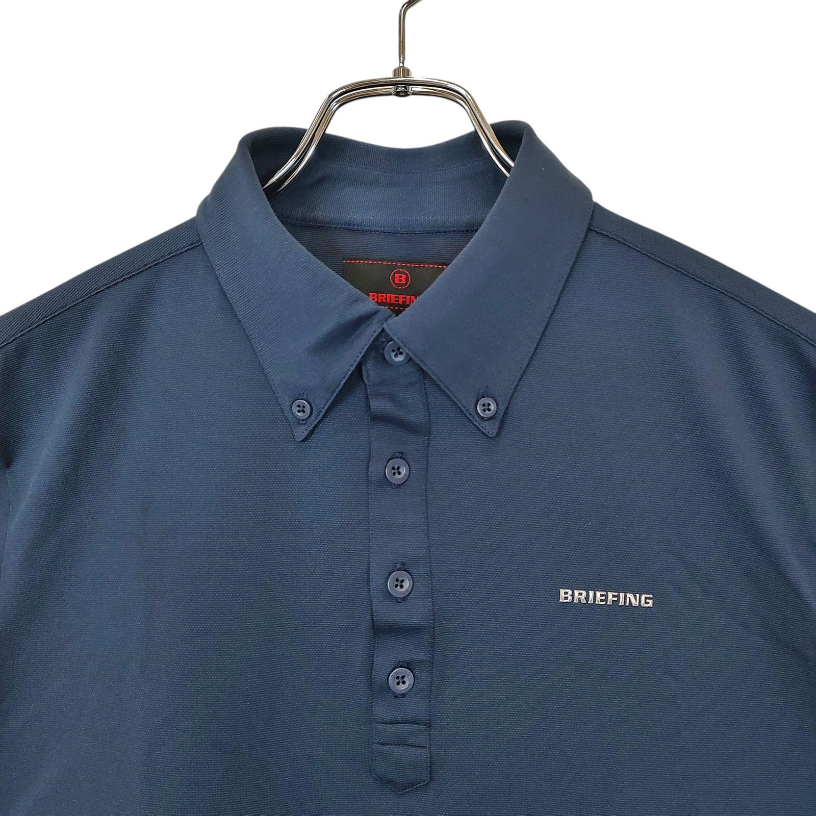 未使用)ブリーフィングゴルフ 新作 メンズ 半袖ポロシャツ L ネイビー BRIEFING GOLF ブリーフィングゴルフ 22SS 半袖 ポロシャツ