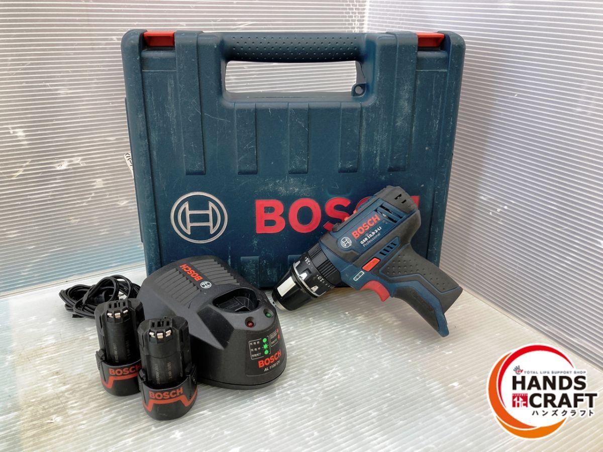 ◇【中古品】ボッシュ バッテリー振動ドライバドリル GSB10.8-2-LI 充電器 バッテリ×2 ケース付き BOSCH【店頭掲示】 - メルカリ