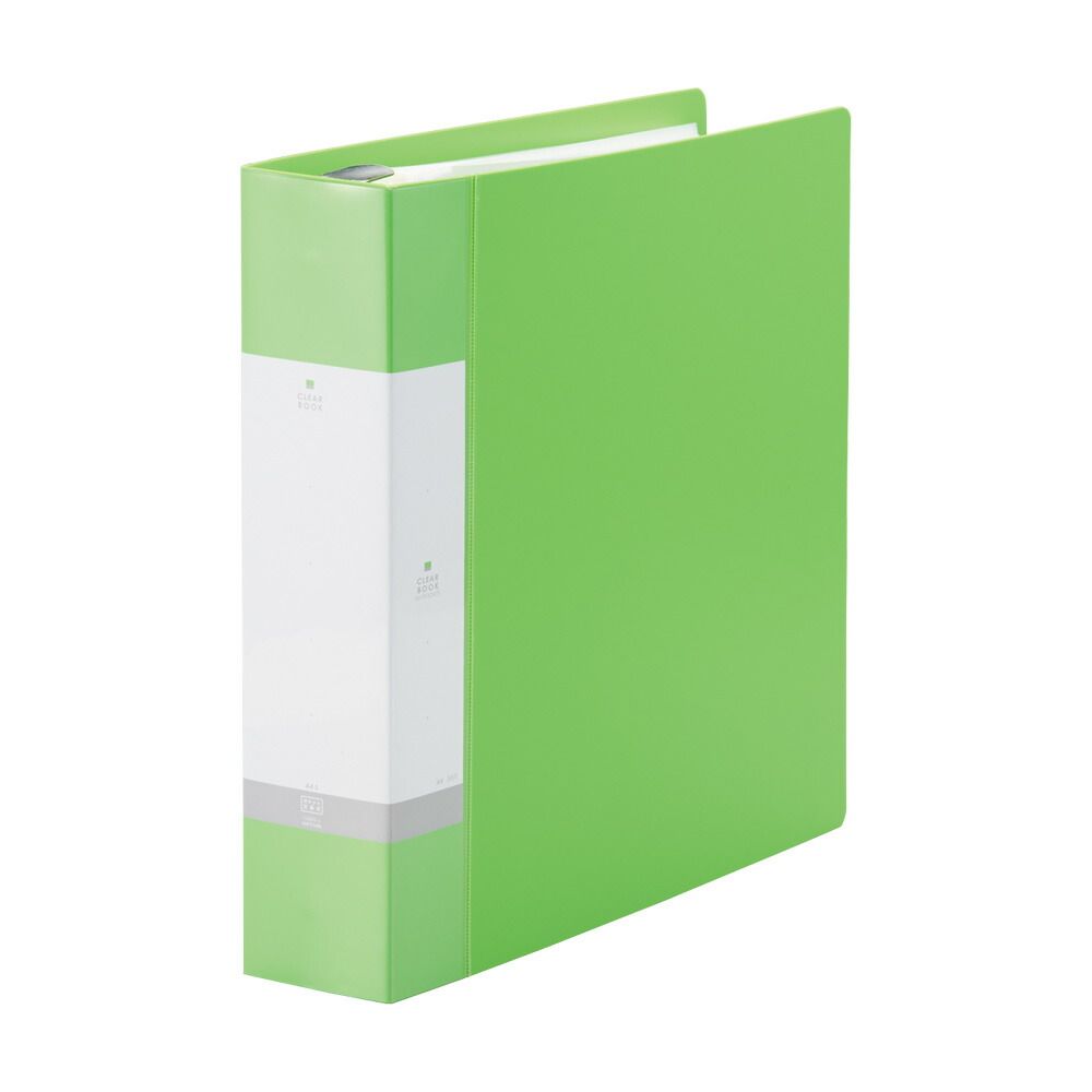 まとめ買い リヒトラブ リクエスト クリヤーブック ポケット交換タイプ A4 30穴 55 1ポケット 黄緑 G3808-6 3冊セット